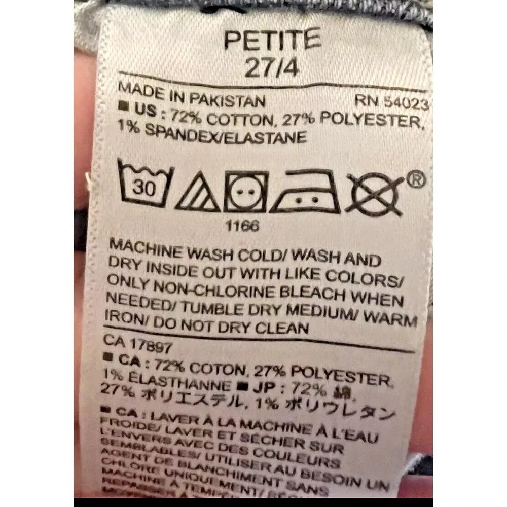 Banana Republic Womens Size 27/4 Petites Skinny Fit Jeans Blue Fashionable Rips - Picture 6 of 13